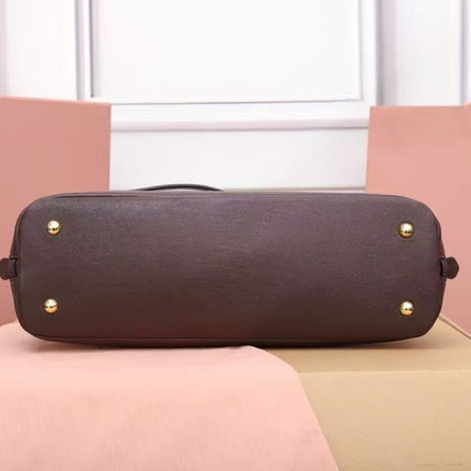 AVENTURE NAPPA BAG 33 IN CHESTNUT LAMBSKIN GOLD HARDWARE