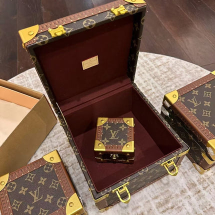 LV COFFRET TRESOR JEWELRY BOXES IN MONOGRAM CANVAS (1 SET)