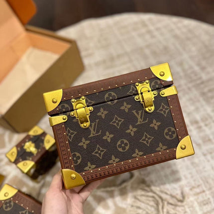 LV COFFRET TRESOR JEWELRY BOXES IN MONOGRAM CANVAS (1 SET)