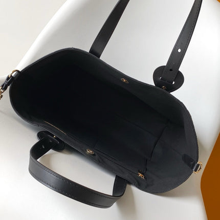 LV ALL IN ONE SHOULDER BAG 40 IN BLACK CALFSKIN