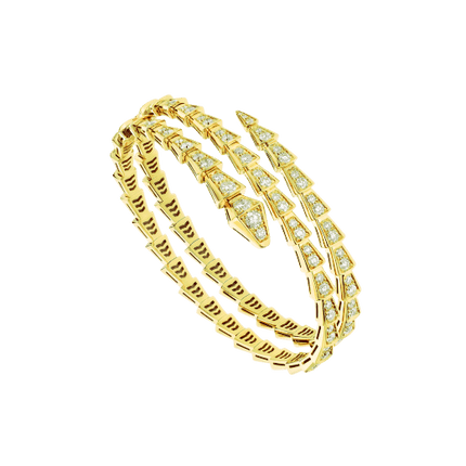 SERPENTI BRACELET GOLD DIAMOND DOUBLE ROW