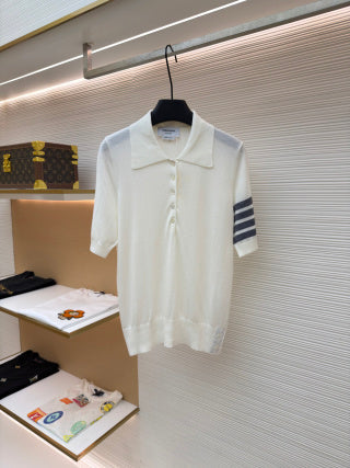 THOM 26S SHORT SLEEVE POLO KNIT TOP STYLE 246