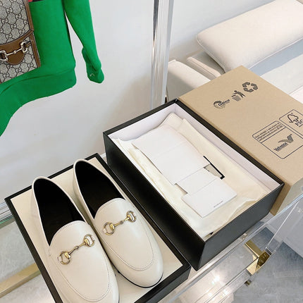 GG LOAFERS MULES WHITE