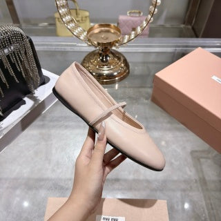 MIUMIU 26S CLOSED-BACK SANDALS IN LIGHT PINK CALFSKIN