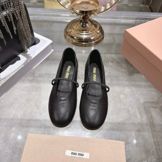 MIUMIU 26S CLOSED-BACK SANDALS IN BLACK CALFSKIN