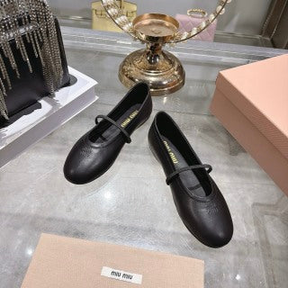 MIUMIU 26S CLOSED-BACK SANDALS IN BLACK CALFSKIN