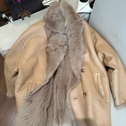 HERMES 26S SHEARLING COAT 812