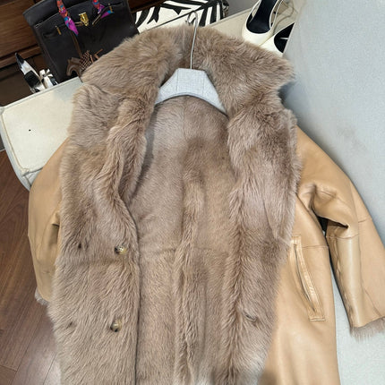 HERMES 26S SHEARLING COAT 812