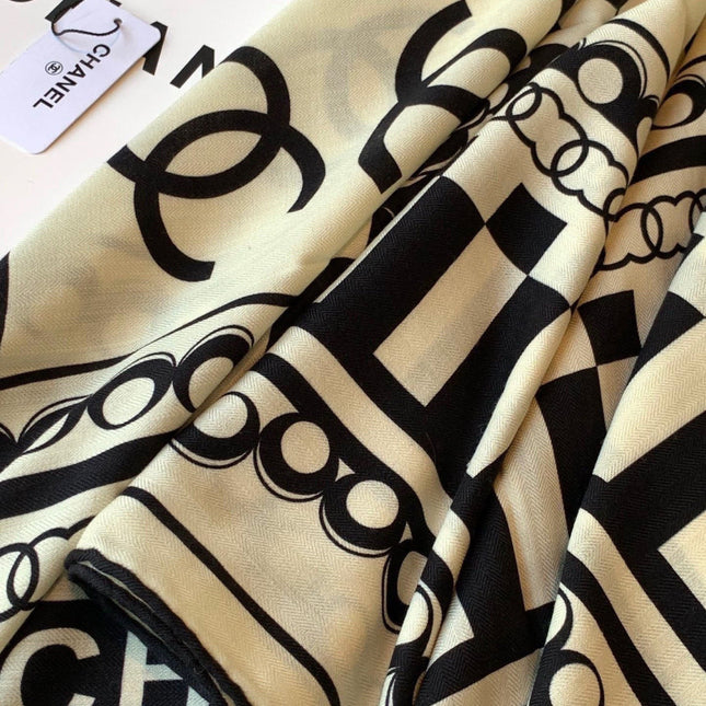 CHANEL 26S SCARF 135 IN CASHMERE AND SILK 306114