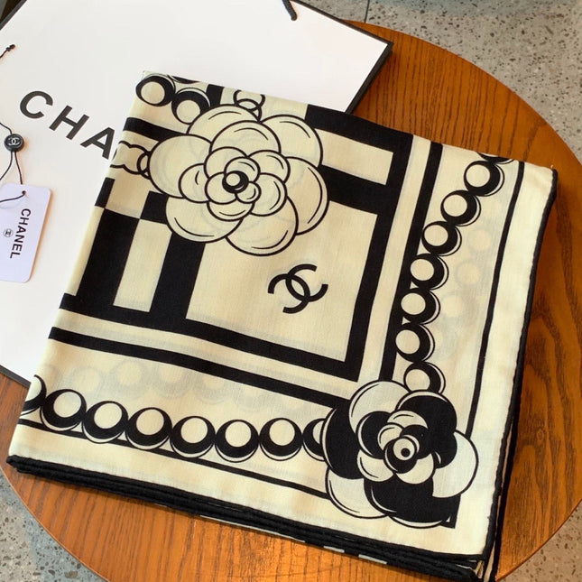 CHANEL 26S SCARF 135 IN CASHMERE AND SILK 306114