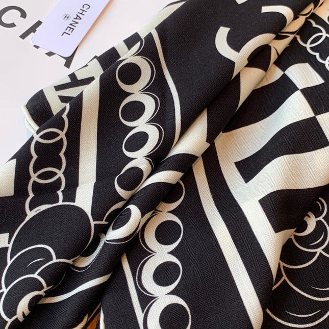 CHANEL 26S SCARF 135 IN CASHMERE AND SILK 306116