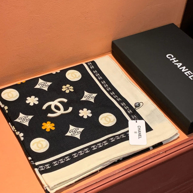 CHANEL 26S SCARF 140 IN CASHMERE AND SILK 306120