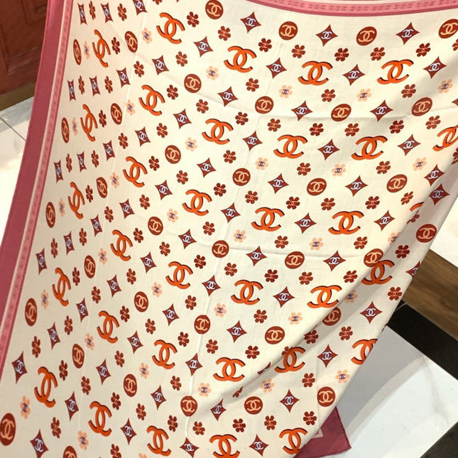 CHANEL 26S SCARF 140 IN CASHMERE AND SILK 306123