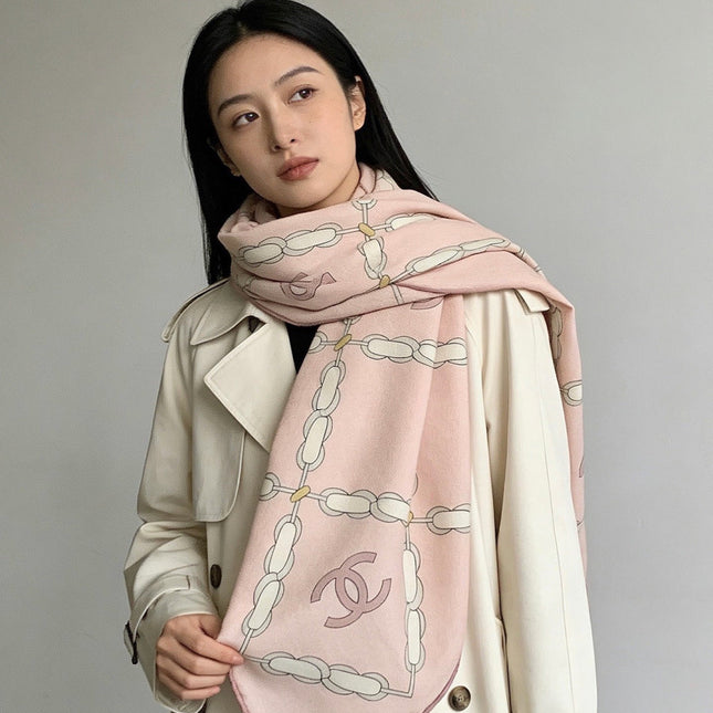 CHANEL 26S SCARF 135 IN CASHMERE AND SILK 306125