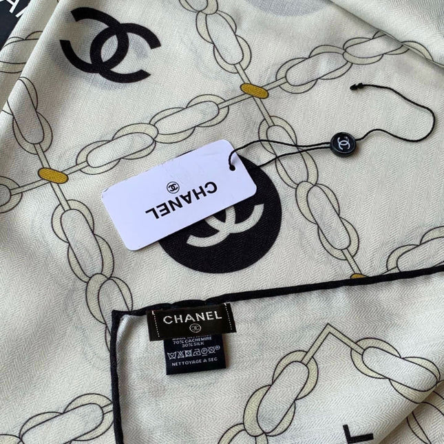 CHANEL 26S SCARF 135 IN CASHMERE AND SILK 306127