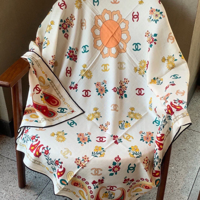 CHANEL 26S SCARF 135 IN CASHMERE AND SILK 306130