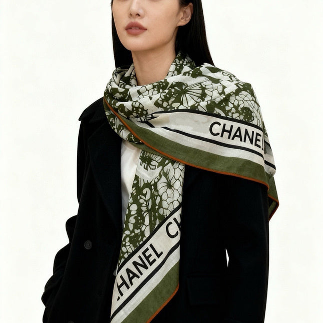CHANEL 26S SCARF 135 IN CASHMERE AND SILK 306133