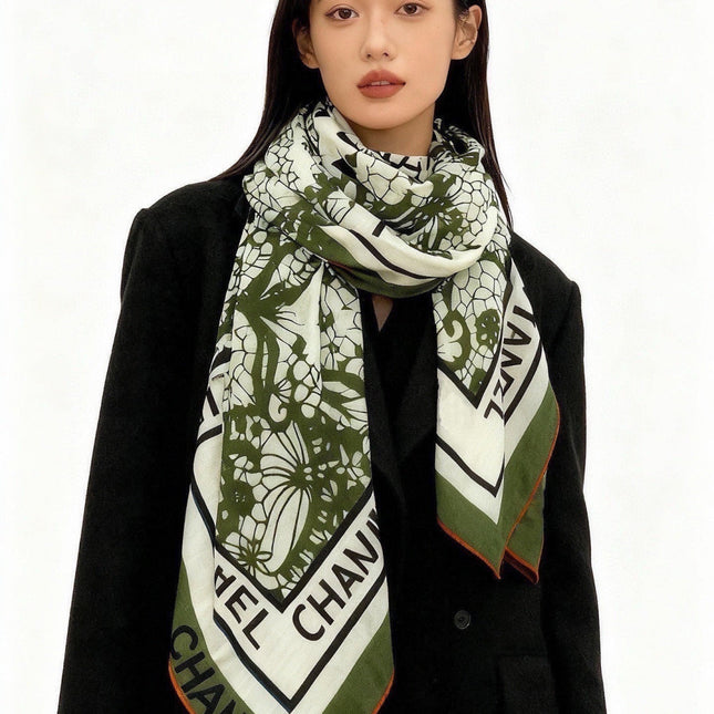 CHANEL 26S SCARF 135 IN CASHMERE AND SILK 306133
