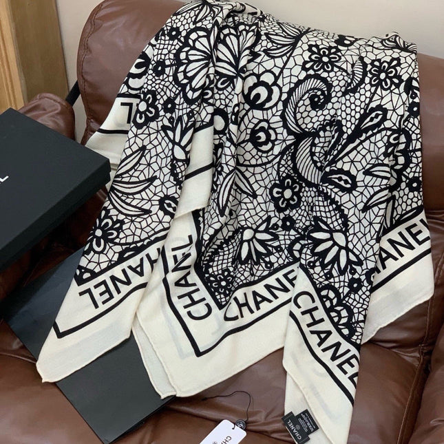 CHANEL 26S SCARF 135 IN CASHMERE AND SILK 306134