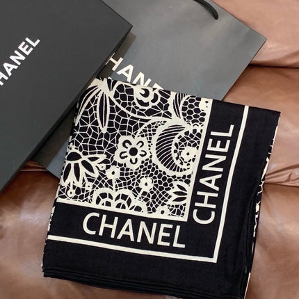 CHANEL 26S SCARF 135 IN CASHMERE AND SILK 306135