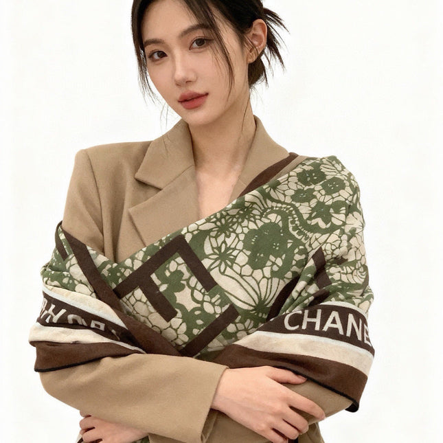 CHANEL 26S SCARF 135 IN CASHMERE AND SILK 306136