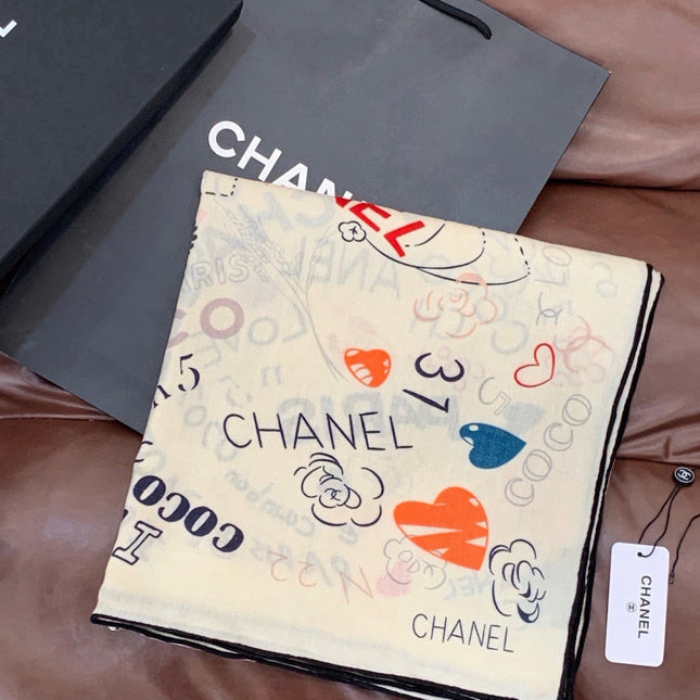 CHANEL 26S SCARF 135 IN CASHMERE AND SILK 307242