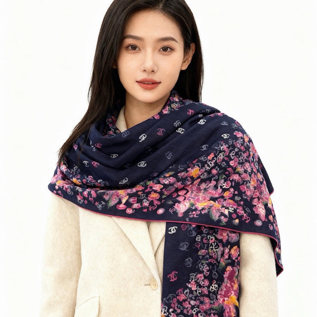 CHANEL 26S SCARF 135 IN CASHMERE AND SILK 307250