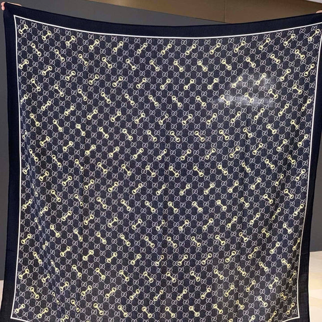 GUCCI 26S SCARF 135 IN CASHMERE AND SILK 307257