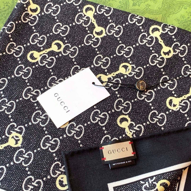 GUCCI 26S SCARF 135 IN CASHMERE AND SILK 307257