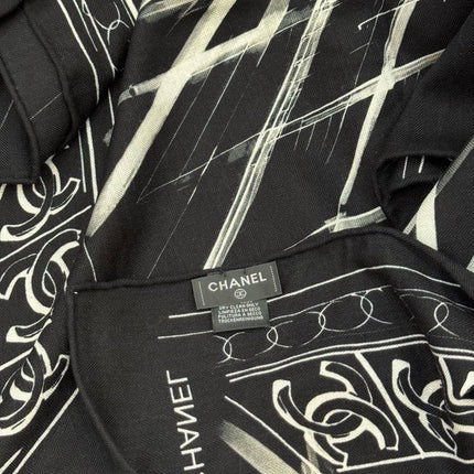 CHANEL 26S SCARF 135 IN CASHMERE AND SILK 309306