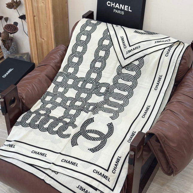 CHANEL 26S SCARF 135 IN CASHMERE AND SILK 309307