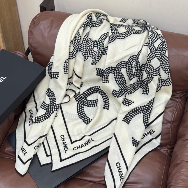 CHANEL 26S SCARF 135 IN CASHMERE AND SILK 309307