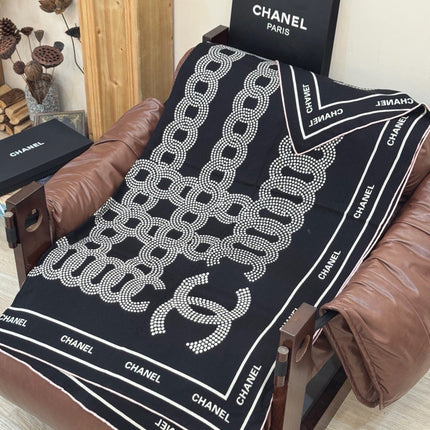 CHANEL 26S SCARF 135 IN CASHMERE AND SILK 309308