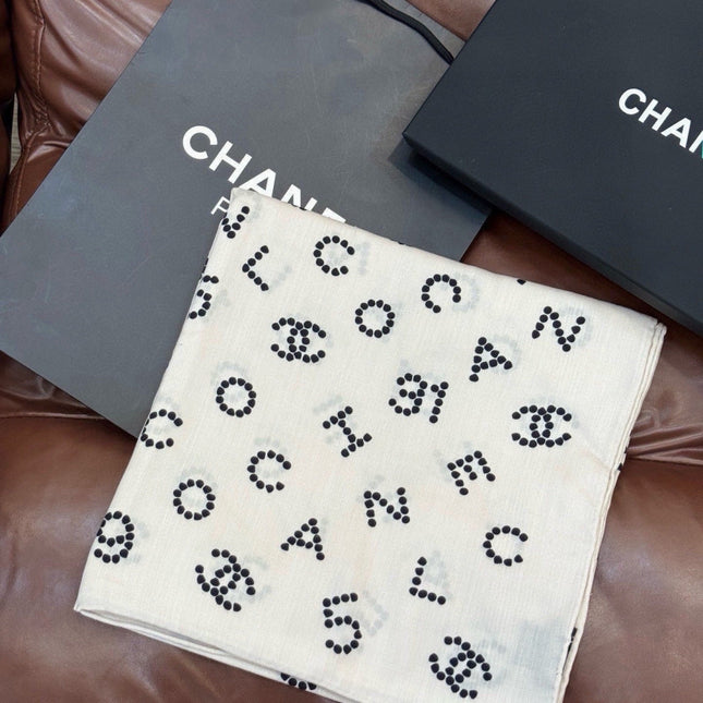 CHANEL 26S SCARF 135 IN CASHMERE AND SILK 309322