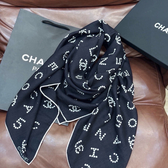 CHANEL 26S SCARF 135 IN CASHMERE AND SILK 309323