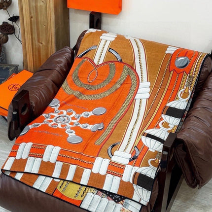 HERMES 26S PRINTED SQUARE SCARF 140 IN SILK 309332