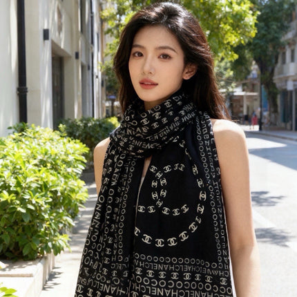 CHANEL 26S SCARF 135 IN CASHMERE AND SILK 309349