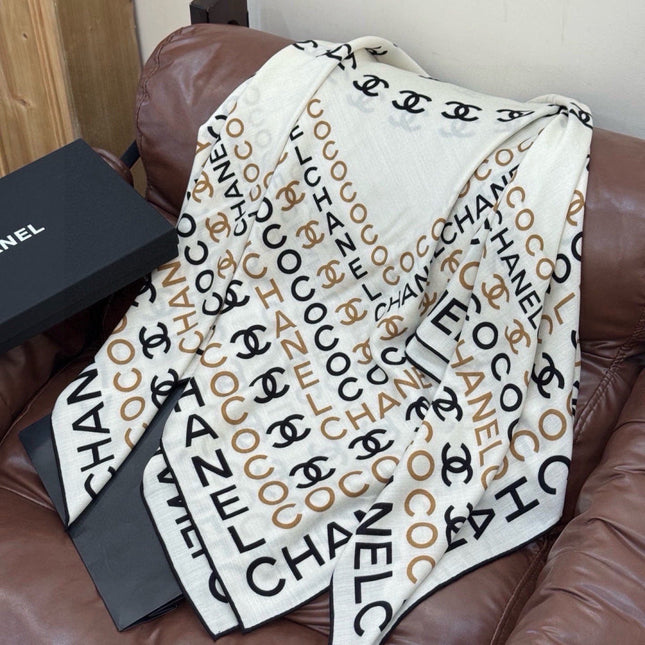 CHANEL 26S SCARF 135 IN CASHMERE AND SILK 309350