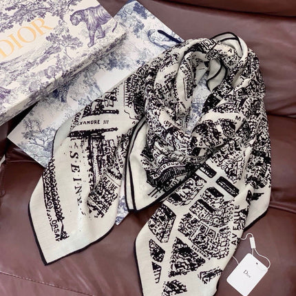 DIOR 26S SCARF 140CM IN SILK 309356