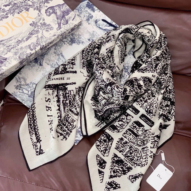 DIOR 26S SCARF 140CM IN SILK 309356