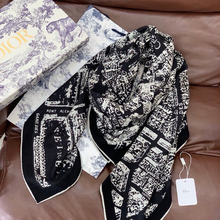 DIOR 26S SCARF 140CM IN SILK 309357