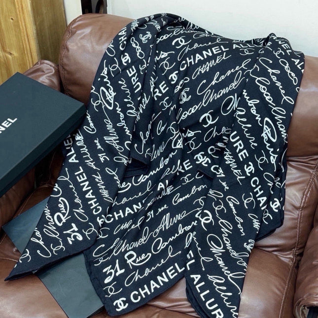 CHANEL 26S SCARF 135 IN CASHMERE AND SILK 309362