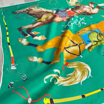 HERMES 26S PRINTED SQUARE SCARF 88 IN SILK 309924