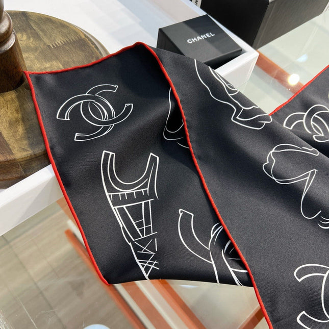 CHANEL 26S SCARF 90 IN SILK 309929