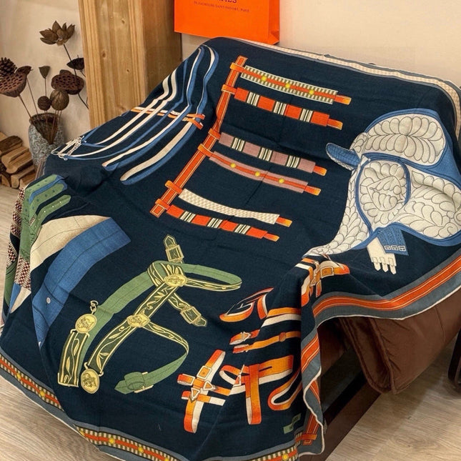 HERMES 26S PRINTED SQUARE SCARF 140 IN SILK 311926