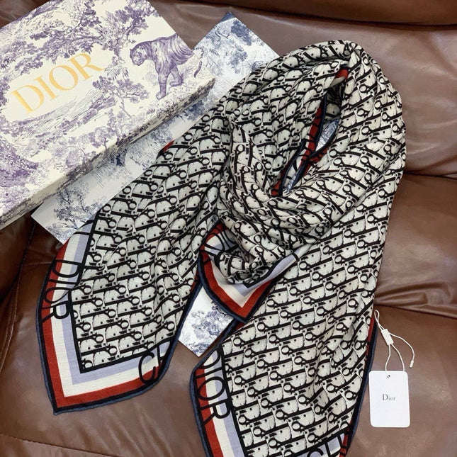 DIOR 26S SCARF 140CM IN CASHMERE SILK 311937