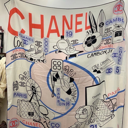CHANEL 26S SCARF 135 IN SILK 311940