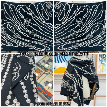 CHANEL 26S SCARF 140 IN SILK 311964