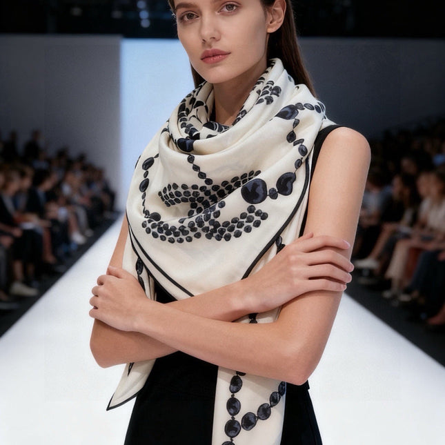 CHANEL 26S SCARF 140 IN SILK 311965