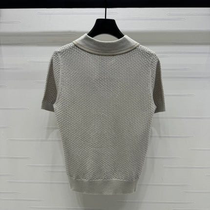 MIUMIU SHORT-SLEEVE KNIT POLO 269487
